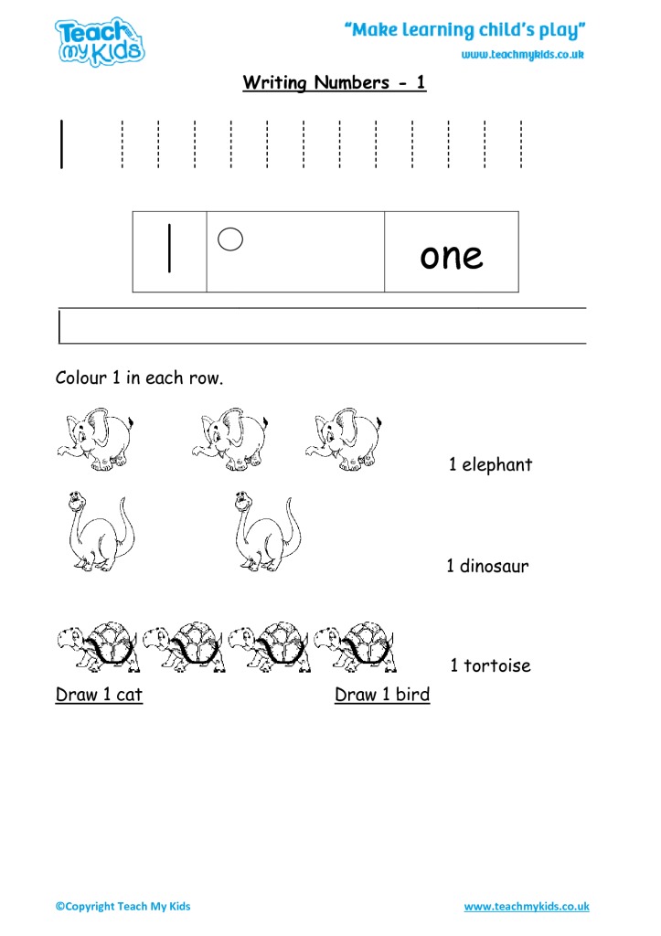 practise writing numbers 1 tmk education